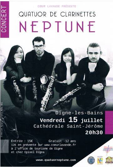 Le quatuor Neptune en concert à Digne ce soir 