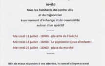 Echanges autour d'un verre de partage pour le conseil citoyen de la ville de Digne-les-Bains