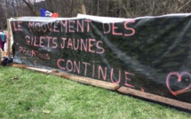 Un retour des gilets jaunes au rond point de chamandrin à Briançon