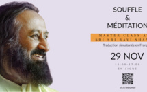 Une Masterclass  avec Sri Sri Ravi Shankar organisée ce dimanche par l'Art de Vivre