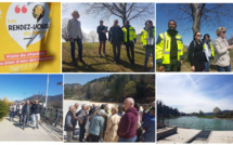 Visite de chantier au plan d’eau avec la municipalité dignoise